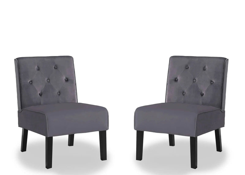 Reese - Living Room Armless Button Tufted Pattern Accent Chair (Set of 2) by Unique Piece Furniture