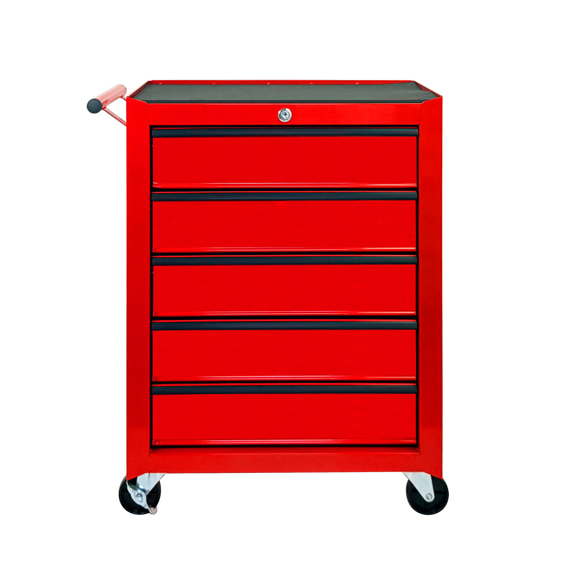 Rolling Metal Tool Chest with 5 Drawers, 20" Steel Cabinet - Red by HouseOfZazla