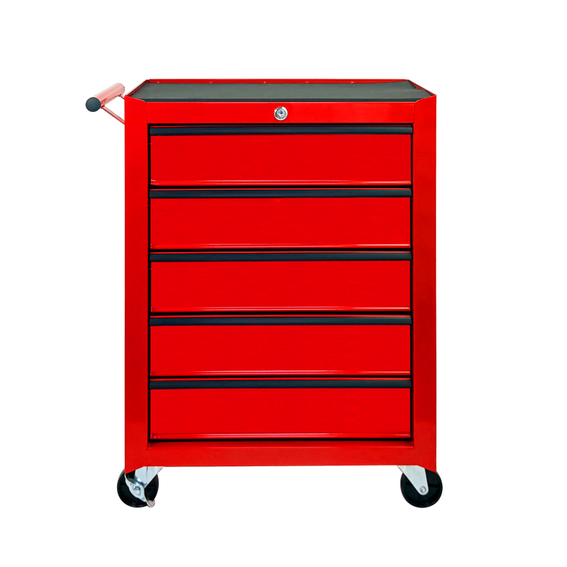 Rolling Metal Tool Chest with 5 Drawers, 20" Steel Cabinet - Red by HouseOfZazla