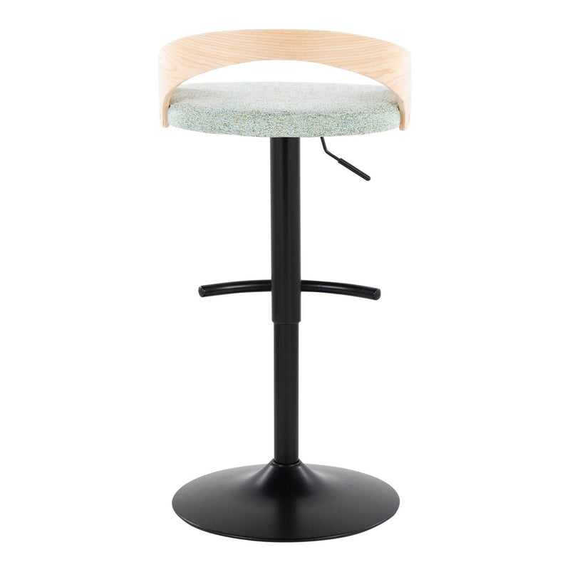 Grotto - Contemporary Adjustable Barstool With Swivel & Rounded T Footrest (Set of 2) by Unique Piece Furniture