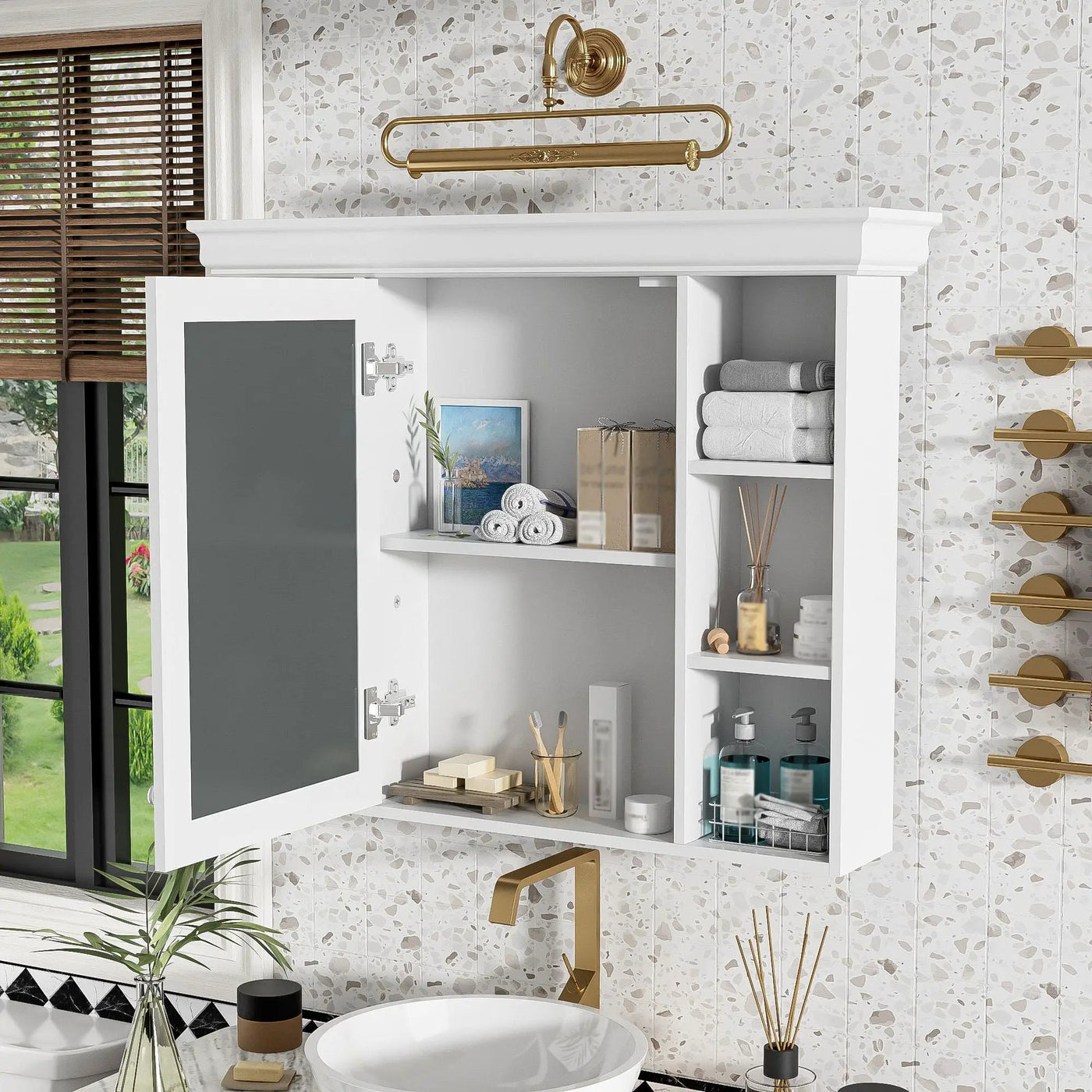 Wall Mounted Bathroom Storage Cabinet With Mirror Door by HouseOfZazla