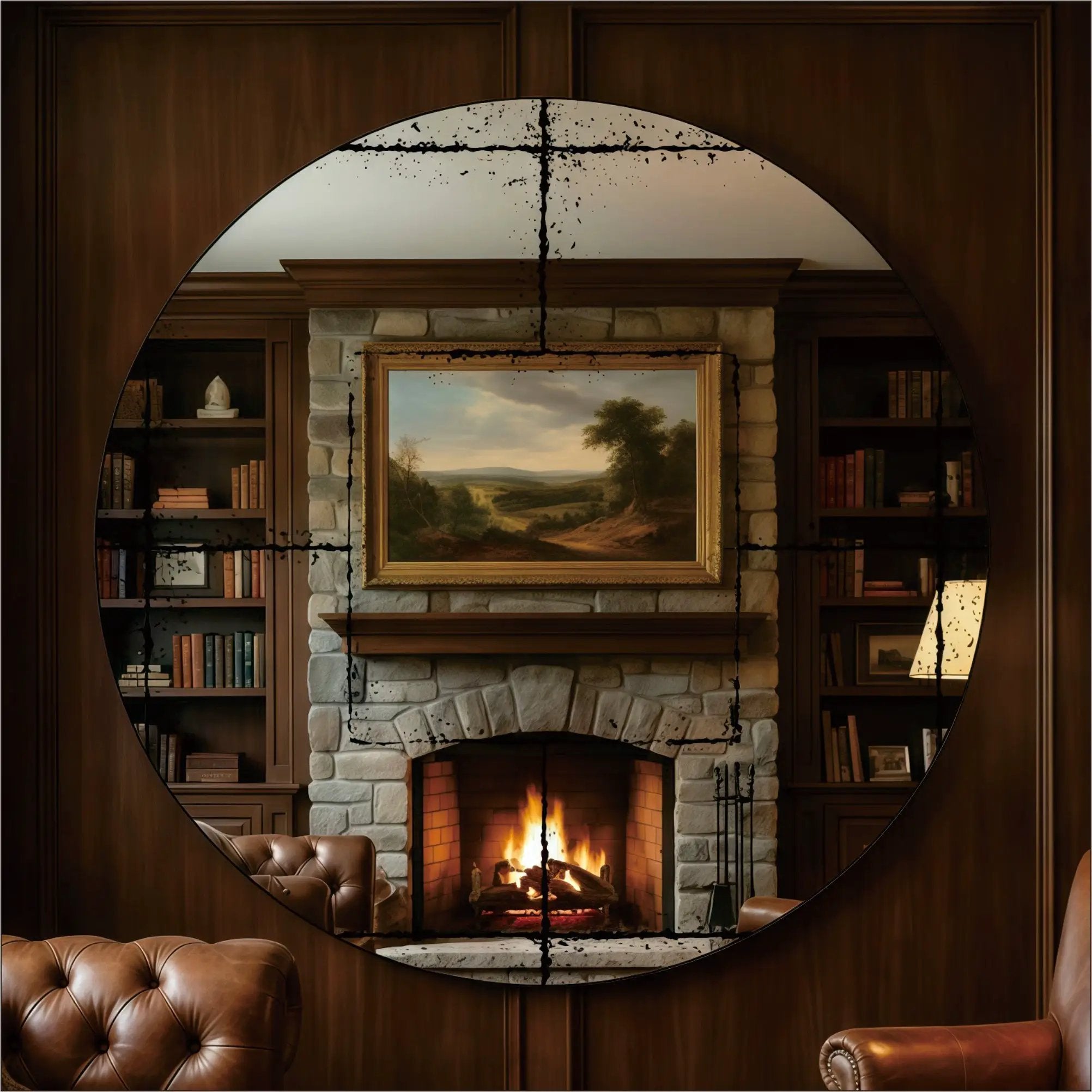 Round Wall-Mounted Mirror by HouseOfZazla