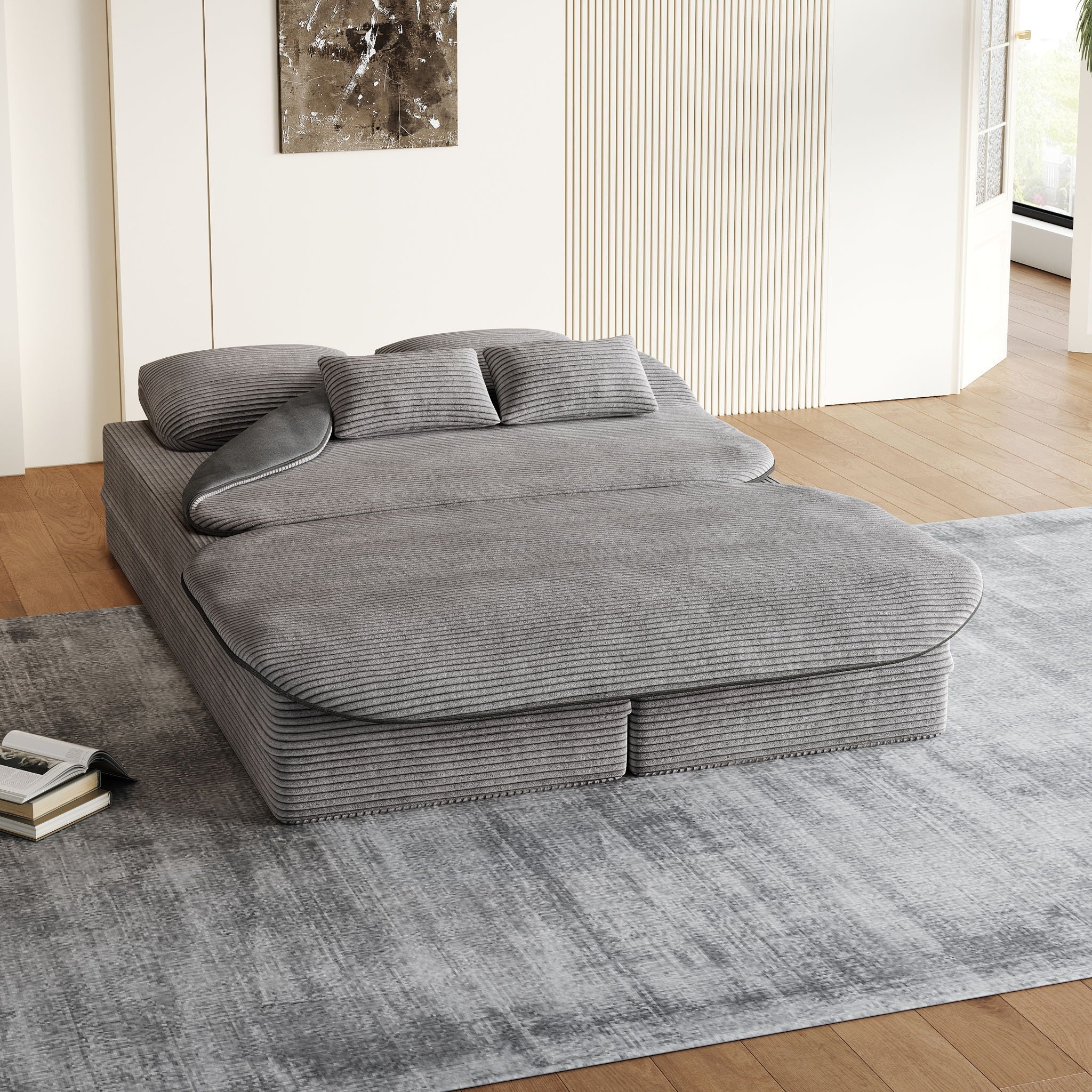 2 In 1 Foldable Sofa Bed With Multi Functional Blanket by HouseOfZazla