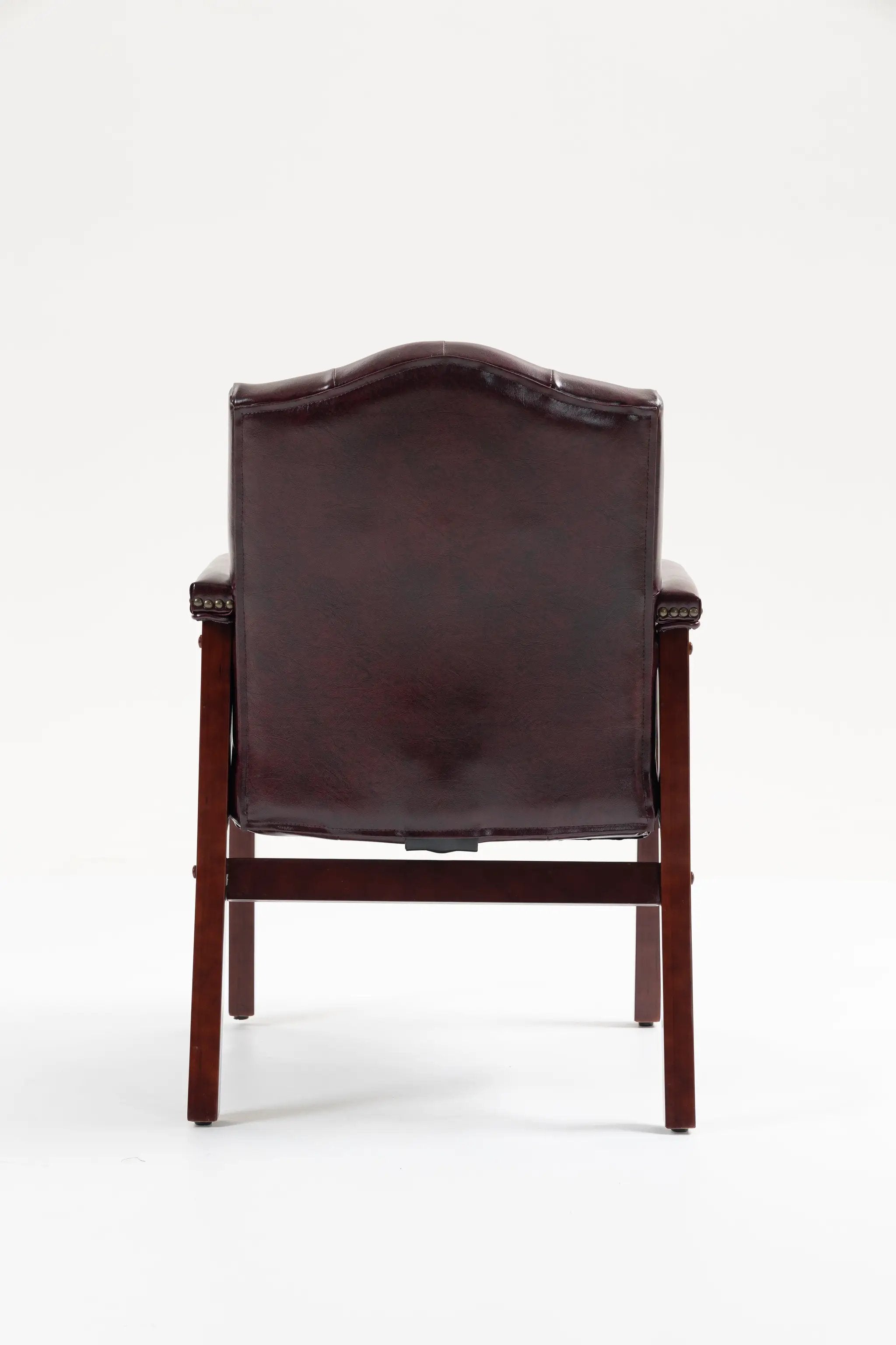 Burgundy Leather Reception Guest Chairs by HouseOfZazla