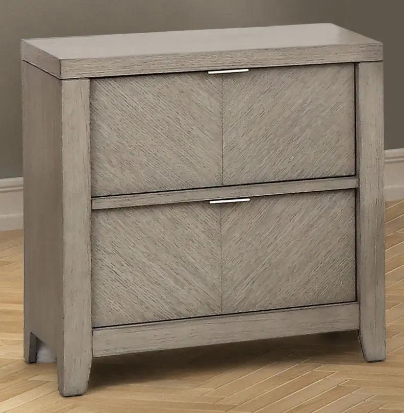 2 Drawer Nightstand - Light Gray by Unique Piece Furniture