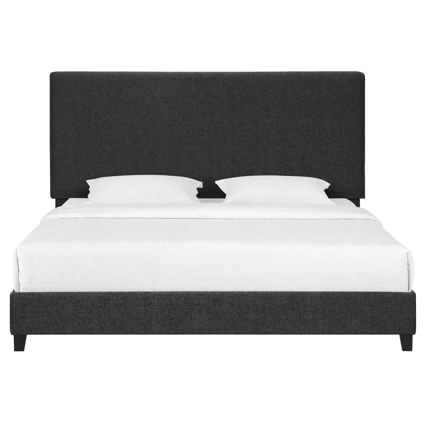 Platform Bed & Upholstered Headboard by HouseOfZazla