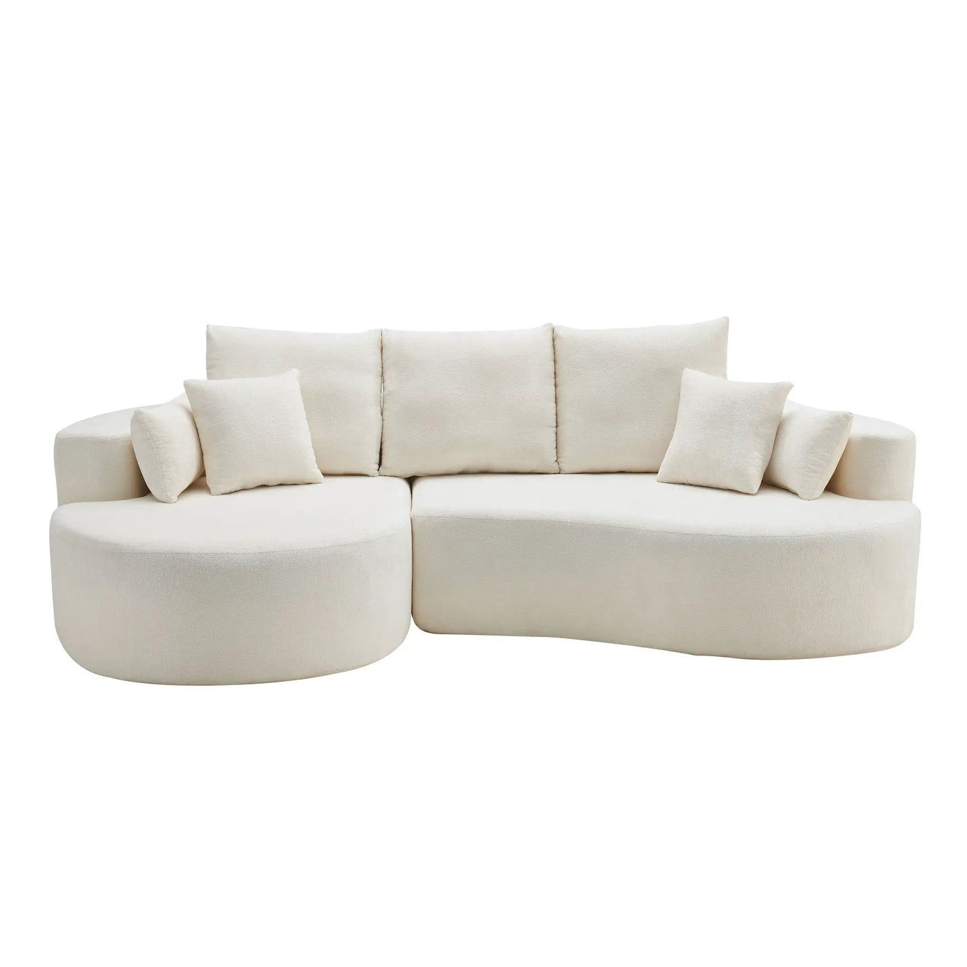 2 Piece Fabric Cloud Curved Sectional Sofa With Chaise by HouseOfZazla