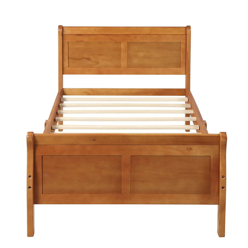 Platform Bed Frame Mattress Foundation Sleigh Bed With Headboard / Footboard / Wood Slat Suppor by Unique Piece Furniture