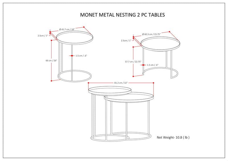 Monet - Metal Table by HouseOfZazla
