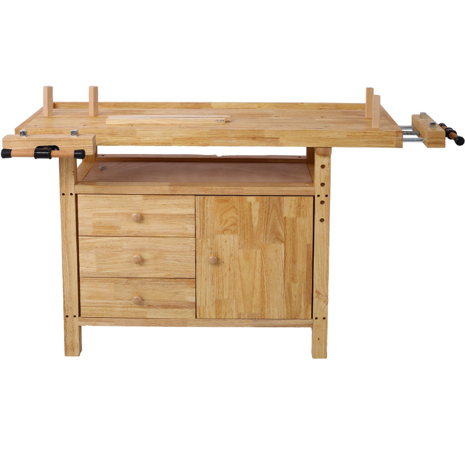 Wood Workbench For Garage Workshop And Home - Natural by HouseOfZazla