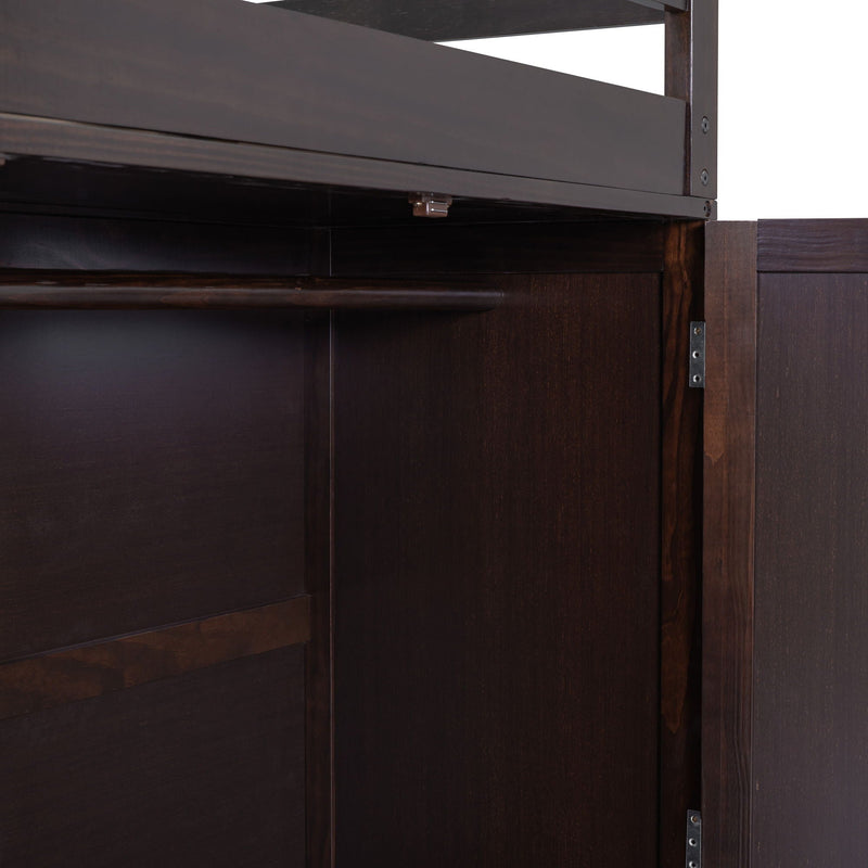 Loft Bed With Drawers, Desk, And Wardrobe