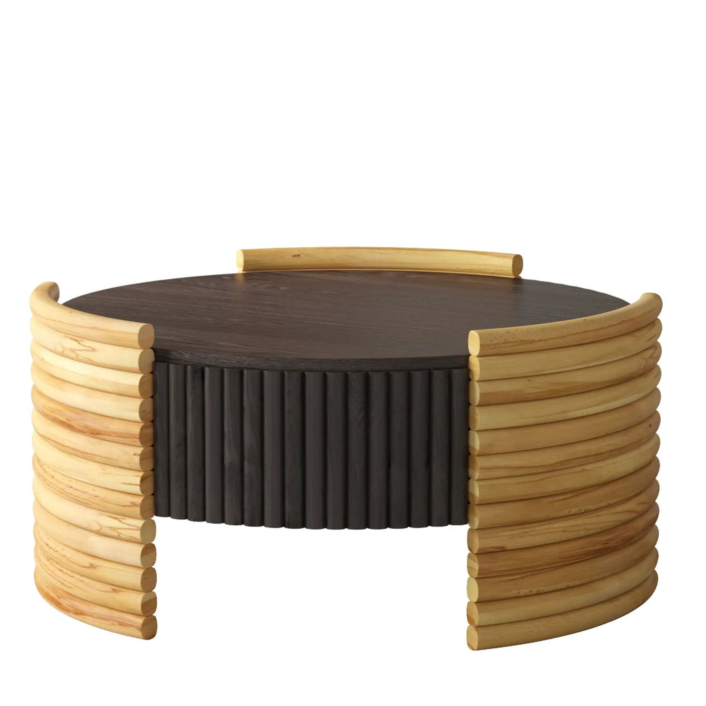 Modern Colorblocked Striped Coffee Table With Flip Top Storage by Unique Piece Furniture