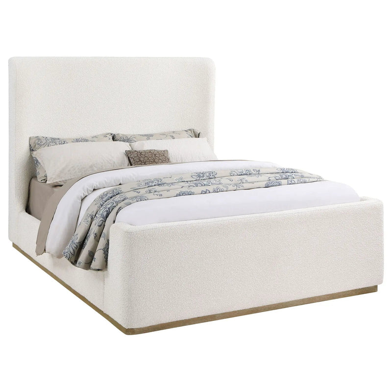 Nala Upholstered Queen Sleigh Bed Cream by Unique Piece Furniture