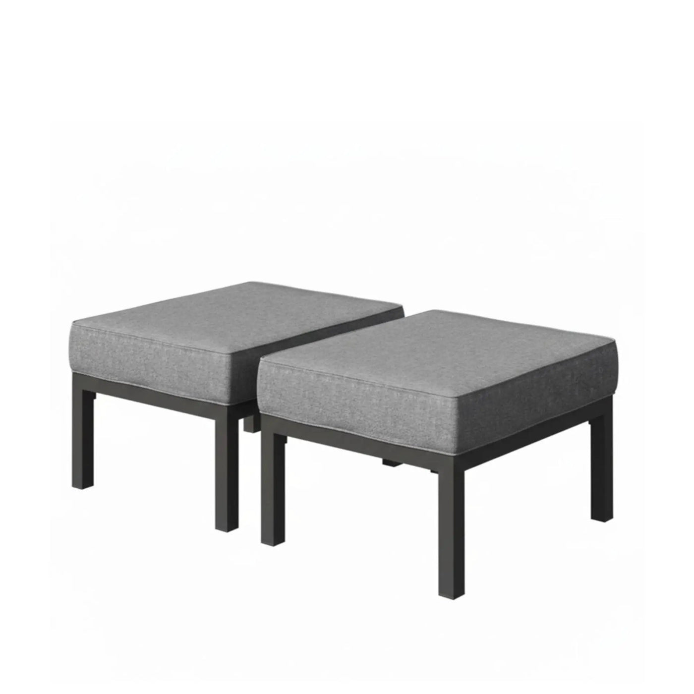 Patio Ottomans With Cushions, All-Weather Footrests (Set of 2) by HouseOfZazla