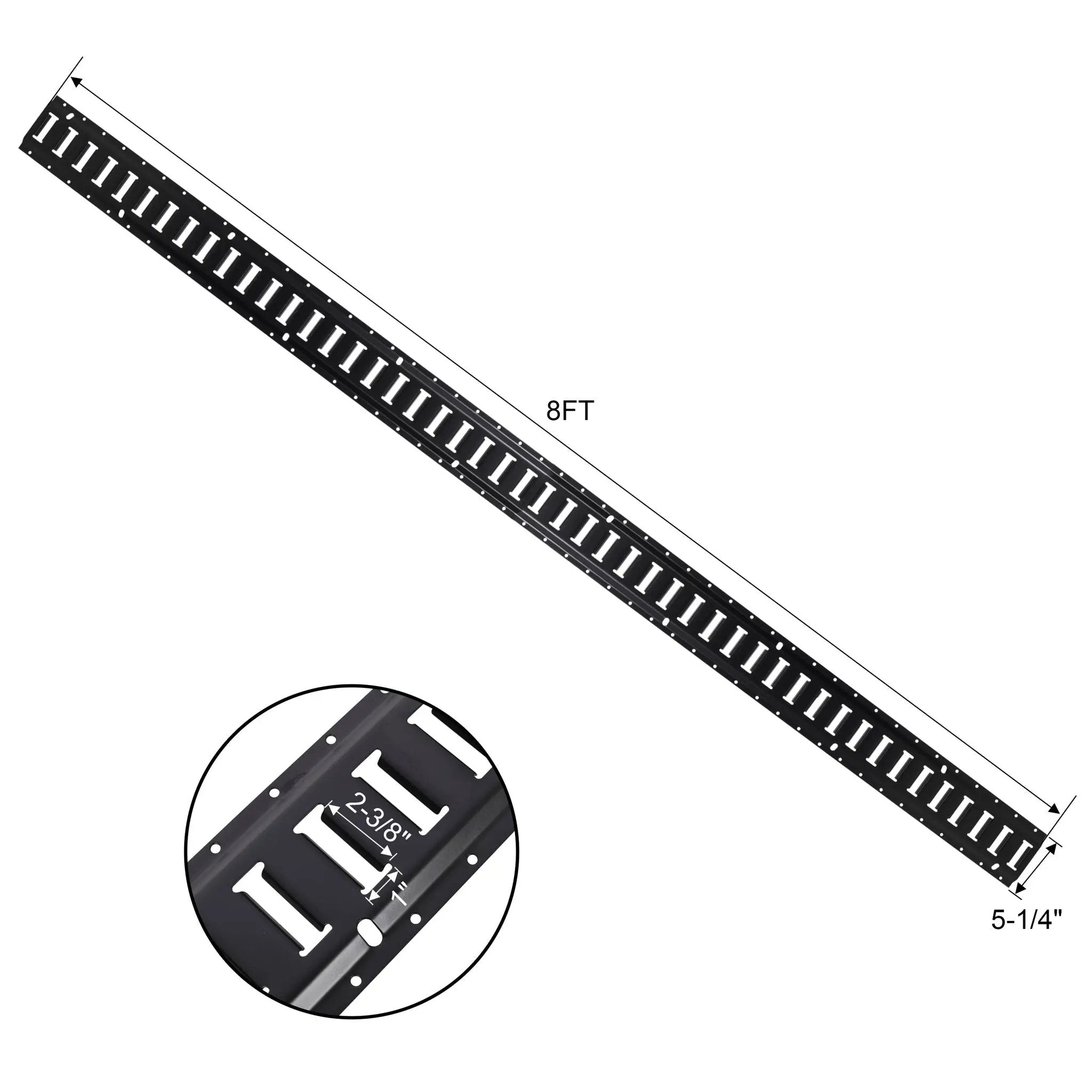 Heavy Duty E Track Tie-Down Rail Kit with O-Ring Anchors and Rope Tie Offs by HouseOfZazla