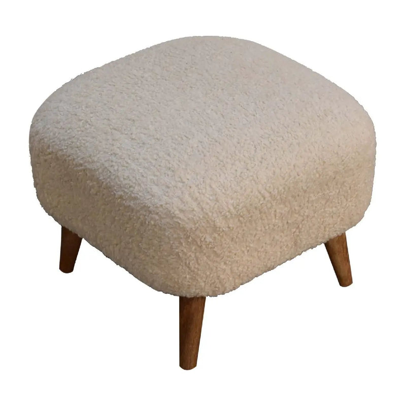 Square Footstool - Cream by Unique Piece Furniture