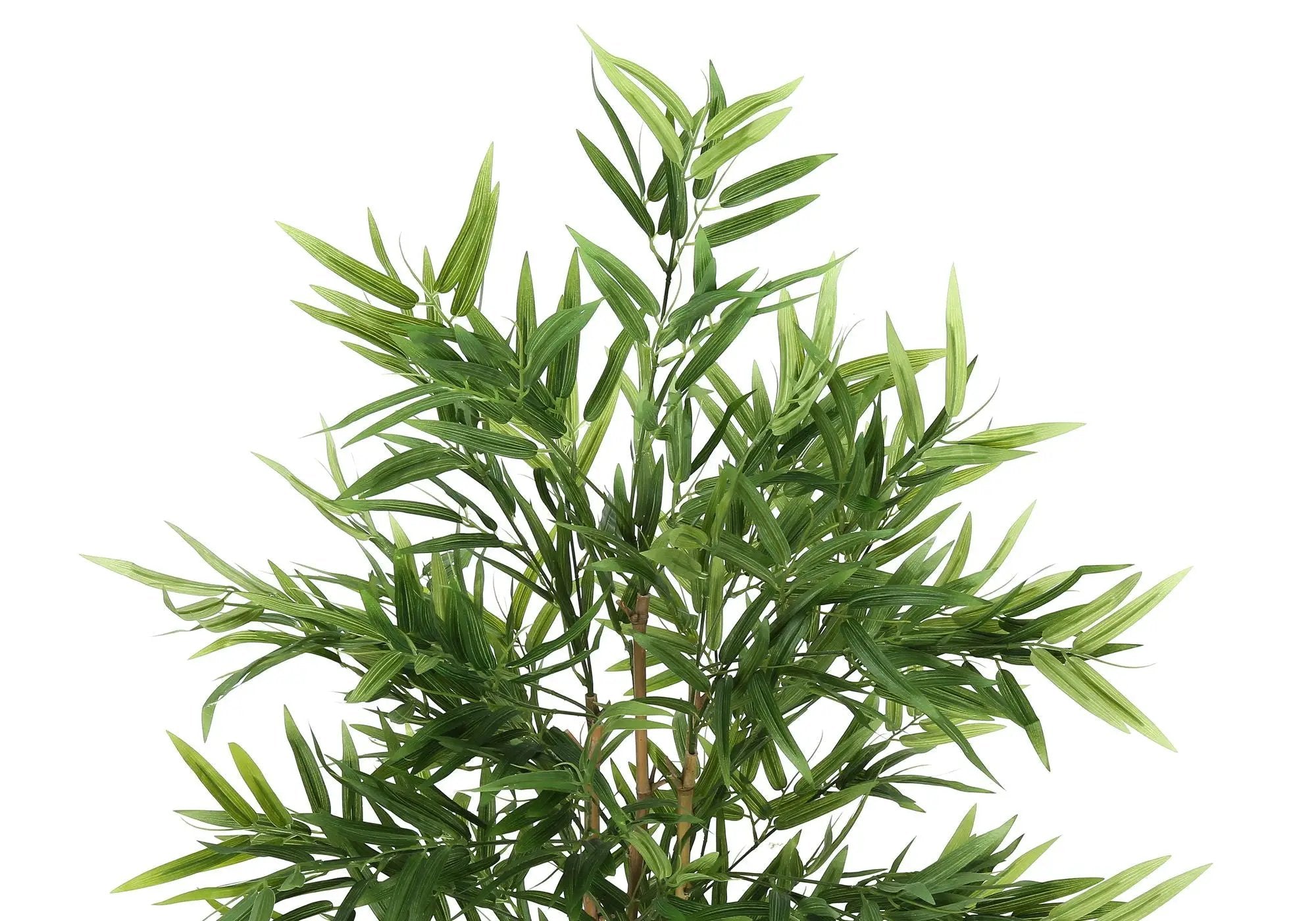 50" Tall, Artificial Plant, Bamboo Tree, Indoor, Faux, Fake, Floor, Greenery, Potted, Decorative - Green / Black by Unique Piece Furniture