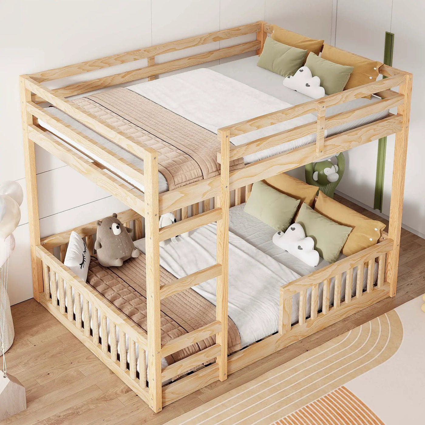 Stylish Bunk Bed With Ladder And Guardrails by HouseOfZazla
