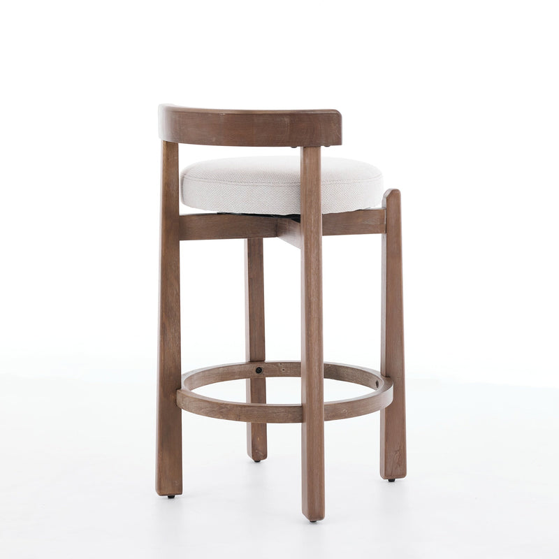 Set of 2 Swivel Counter Stools with Mid-Century Modern Design by HouseOfZazla