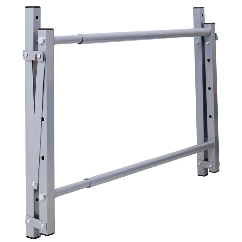 Wall-Mounted Folding Tire Storage, 30.5 To 50.5" Wide, Supports 300 Pounds - Silver by HouseOfZazla
