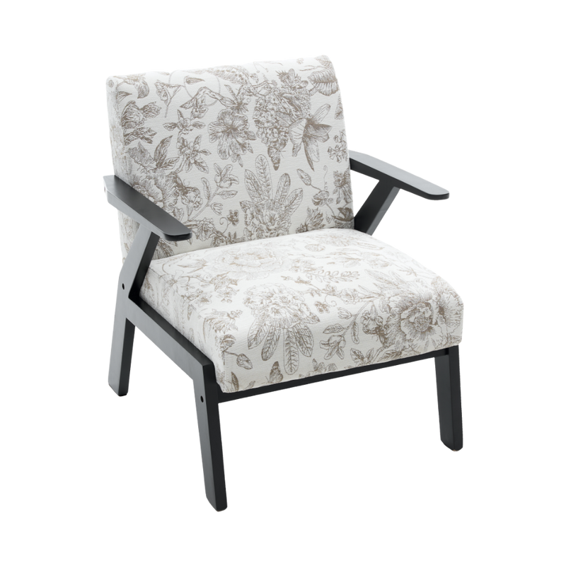 Mid-Century Modern Lounge Armchair - Seat Cushion (Beige + Grey) by HouseOfZazla