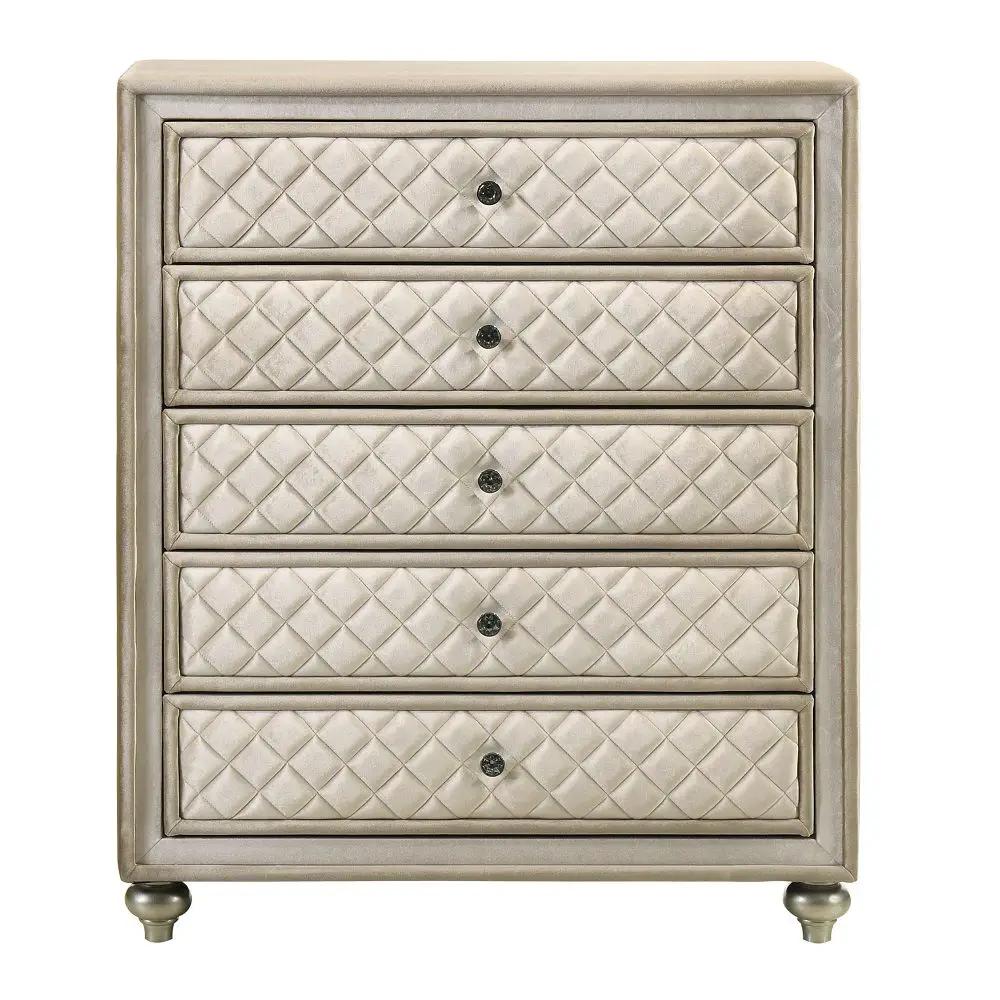 Lucienne - Chest - Beige Velvet by Unique Piece Furniture