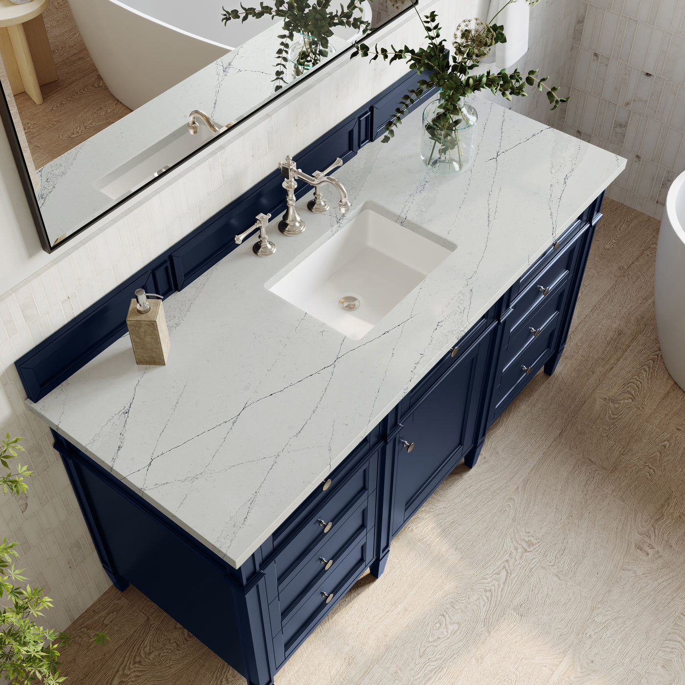 James Martin Brittany 60" Single Bathroom Vanity, Victory Blue, view 28
