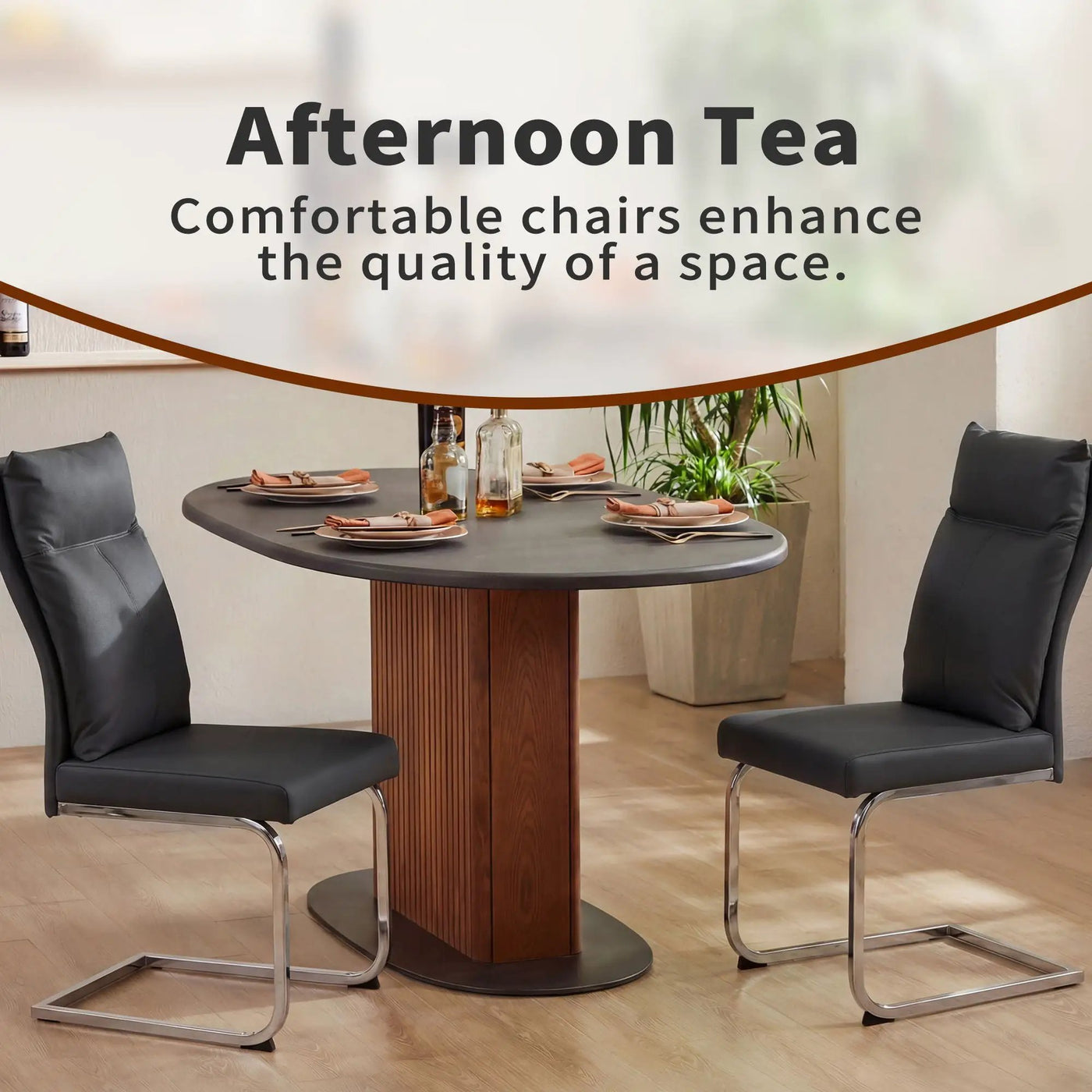 Modern Dining Chair SetWith Soft Cushion Backrest (2 Pieces) by Unique Piece Furniture