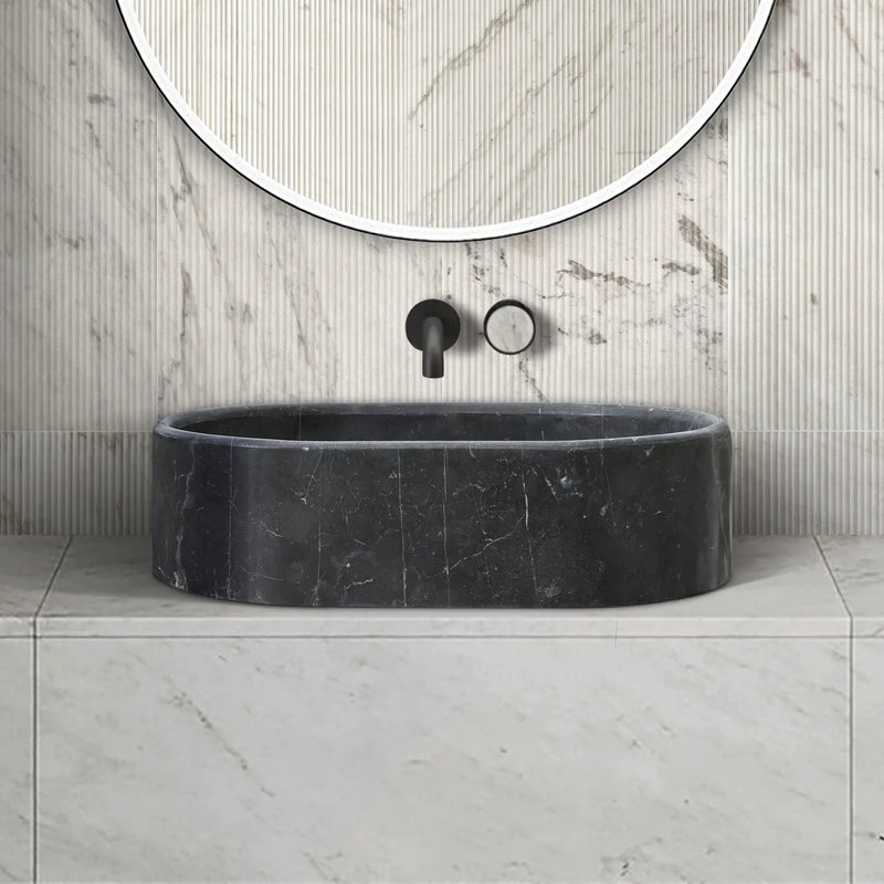 Bathroom Vessel Sink, Semi Polished Surface by HouseOfZazla