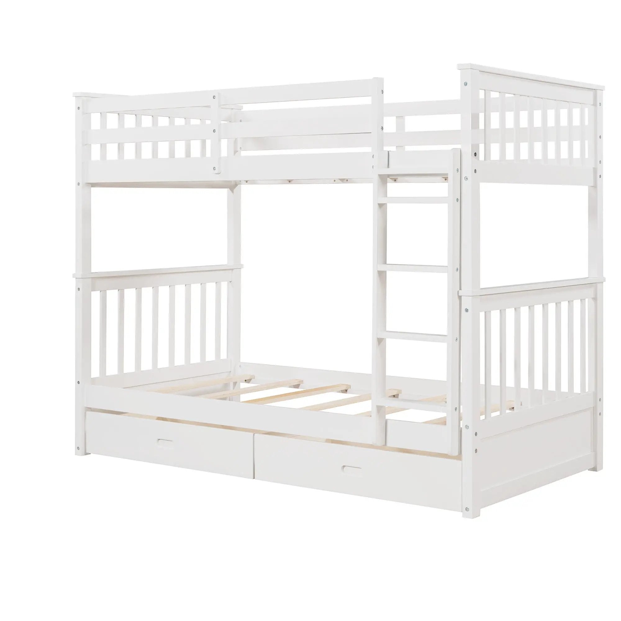 Bunk Bed With Ladders And 2 Storage Drawers by Unique Piece Furniture