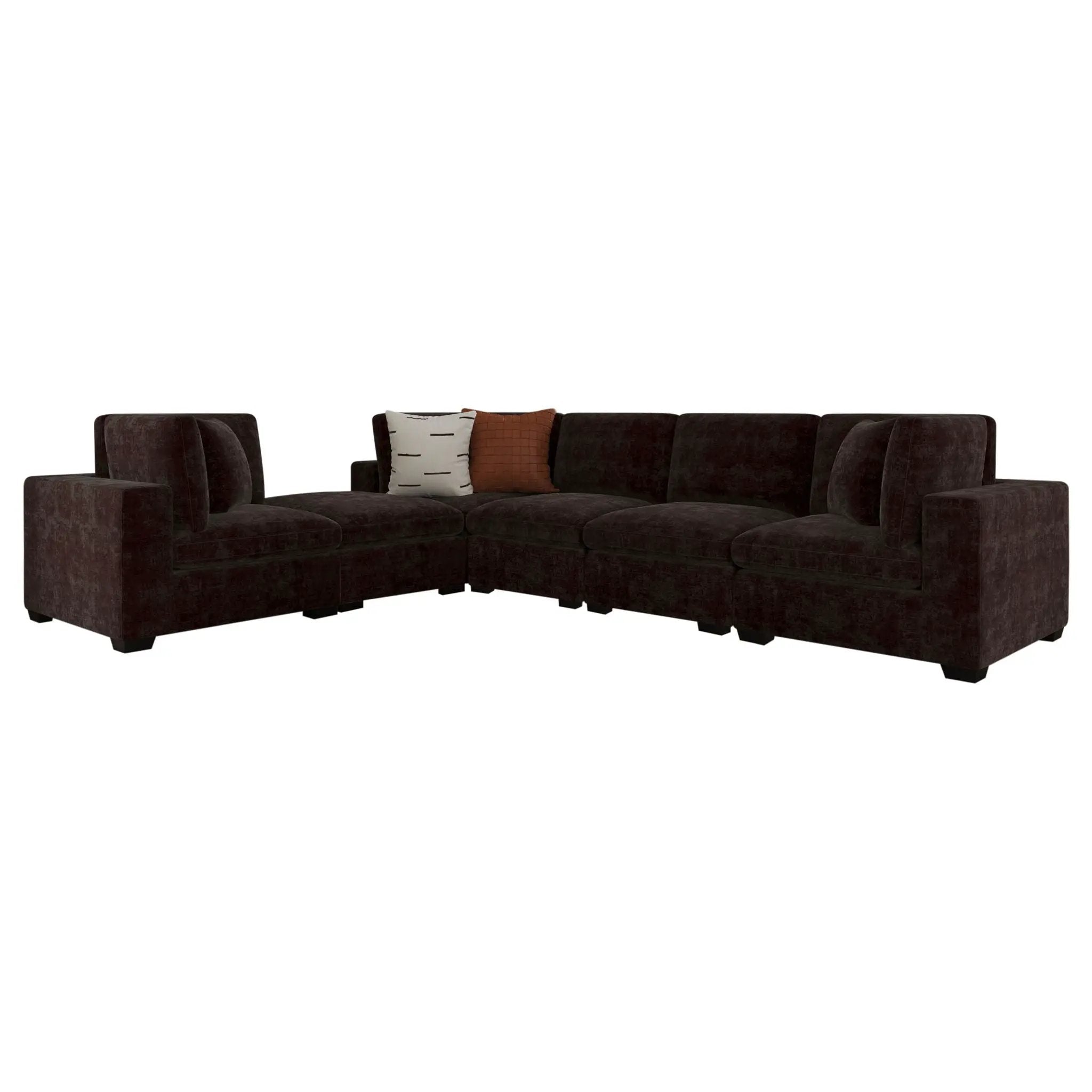 Lakeview 6-piece Upholstered Modular Sectional Chocolate by Unique Piece Furniture