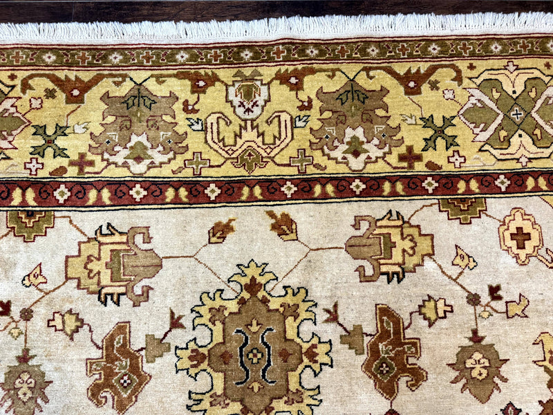 Turkish Oushak Rug 9x12, Oat Color, Wool Carpet by Jewel Rugs