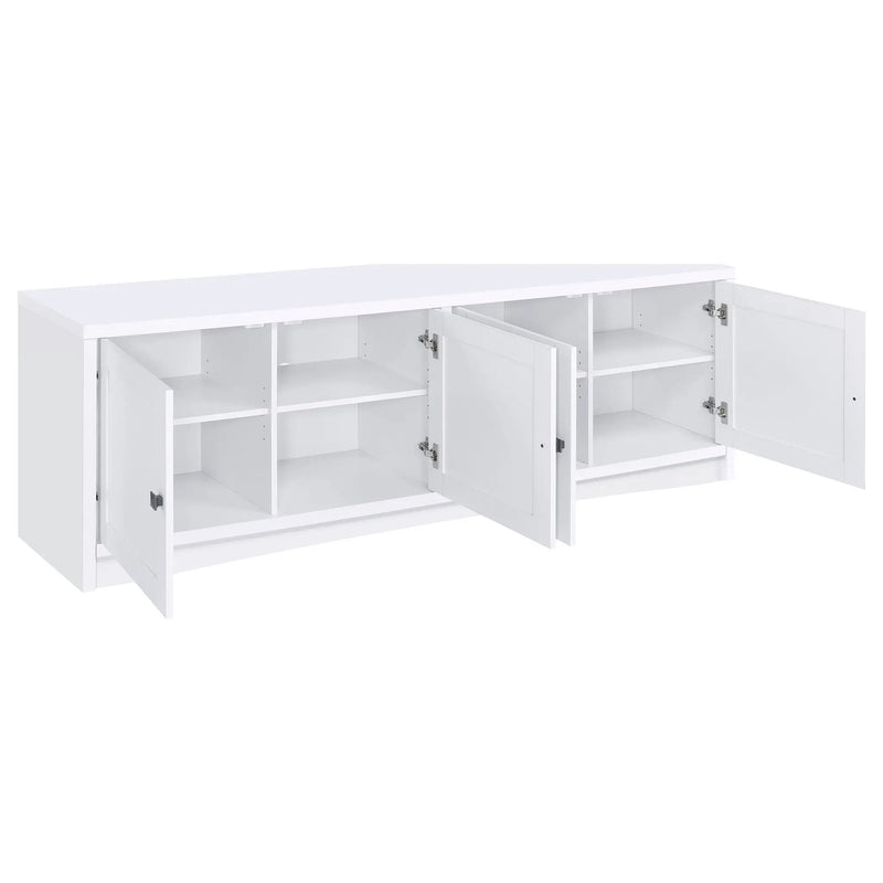 Laughlin 3-piece Entertainment Center TV Stand White by Unique Piece Furniture