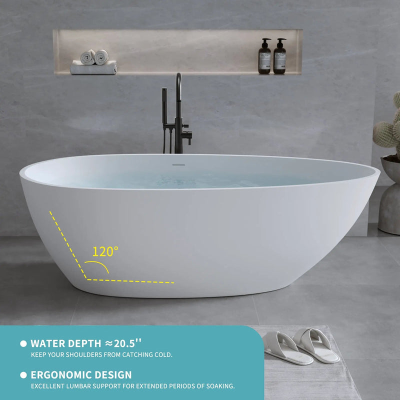 59'' Solid Surface Matte Tub by HouseOfZazla