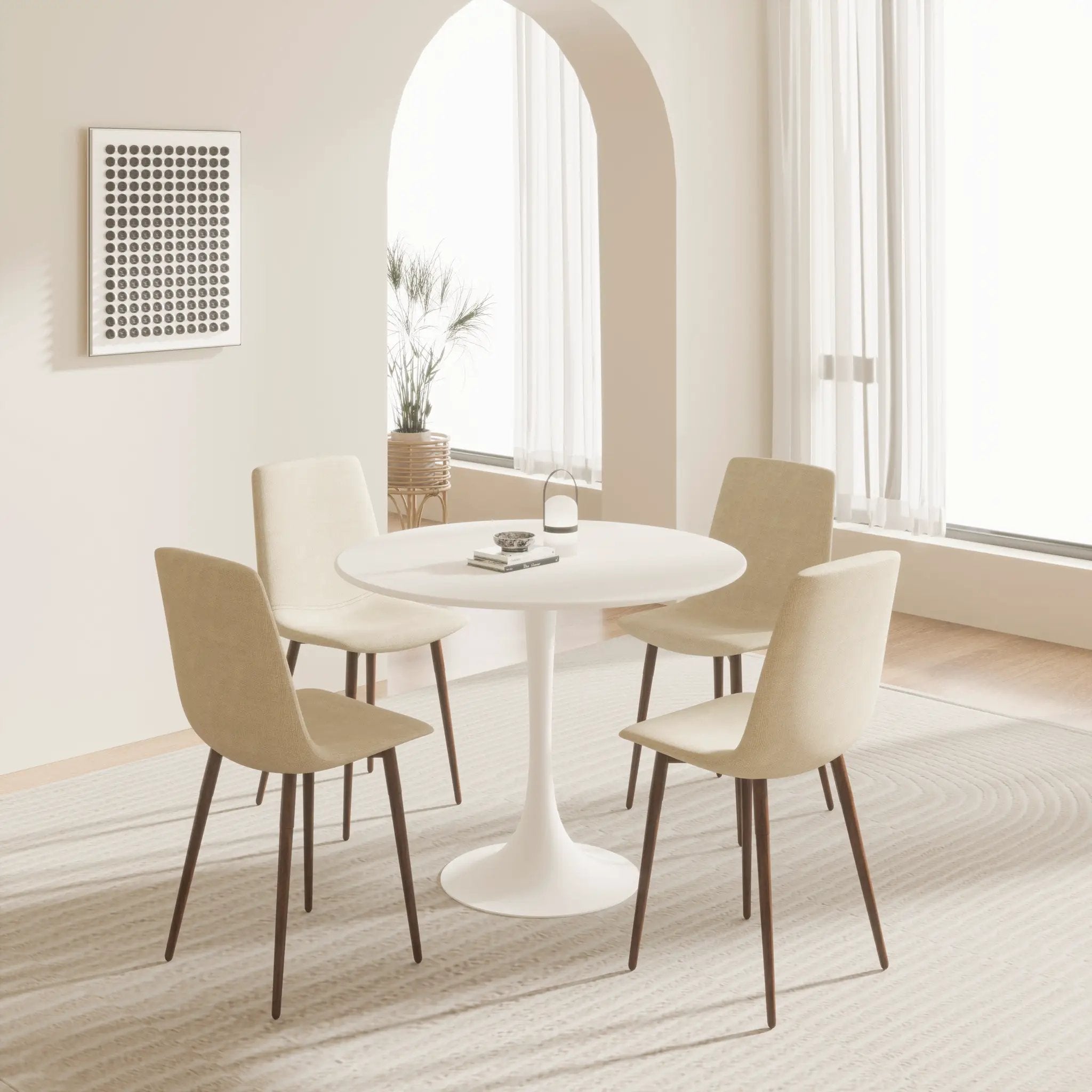 31.5" White Dining Table by HouseOfZazla