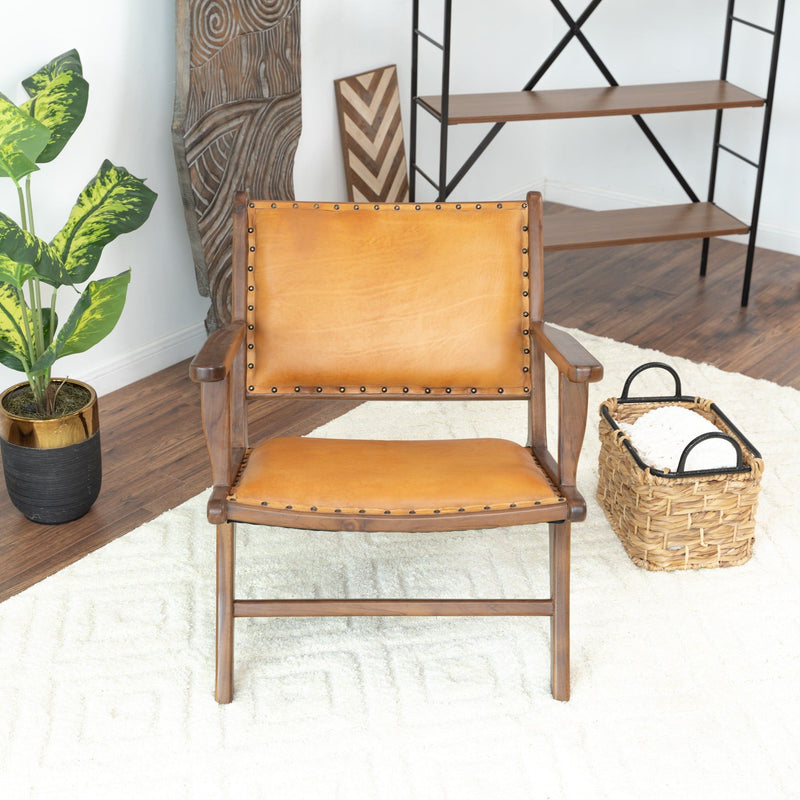 Daniel - Arm Chair - Brown / Tan by HouseOfZazla
