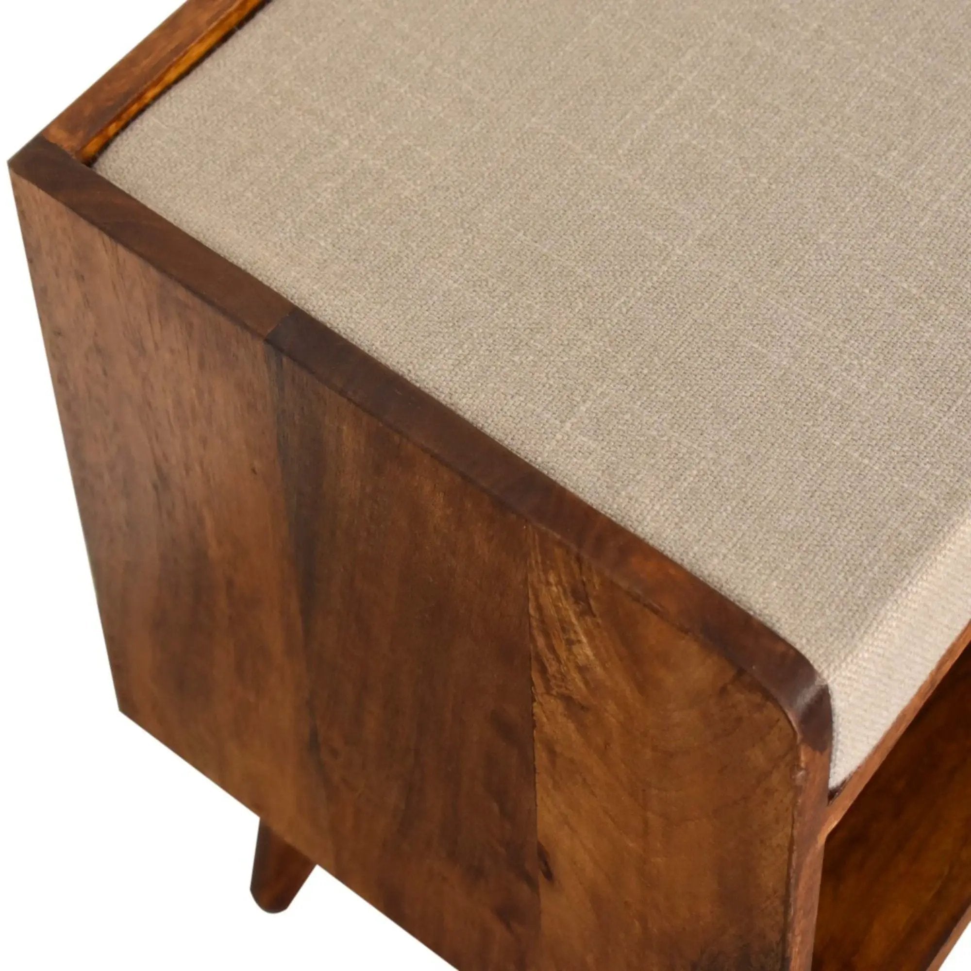 Solid Wood Bench With Upholstered Sea by HouseOfZazla