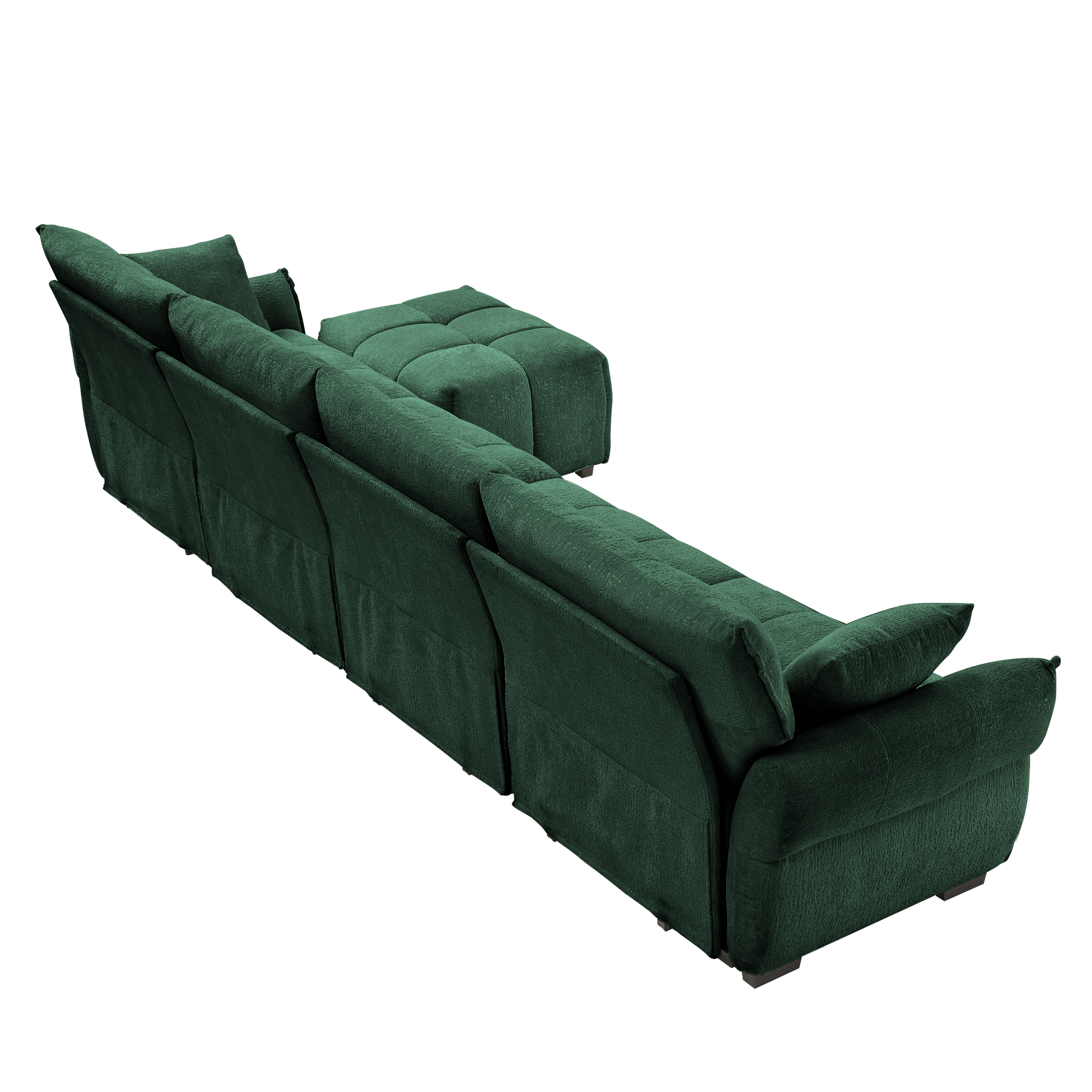 Modular 4-Seater Sofa With Ottoman by HouseOfZazla