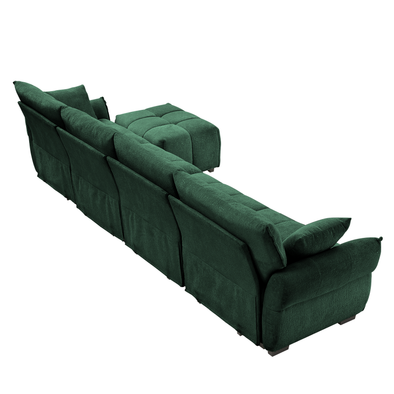 Modular 4-Seater Sofa With Ottoman by HouseOfZazla
