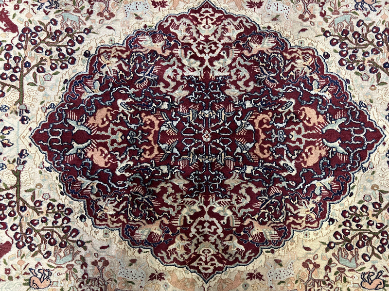 Rare Antique Indian Agra Rug, Early 20th Century Indian Carpet, Animal and Angel Motifs, Hunting Scene, Collectible Oriental Carpet, Wow by Jewel Rugs