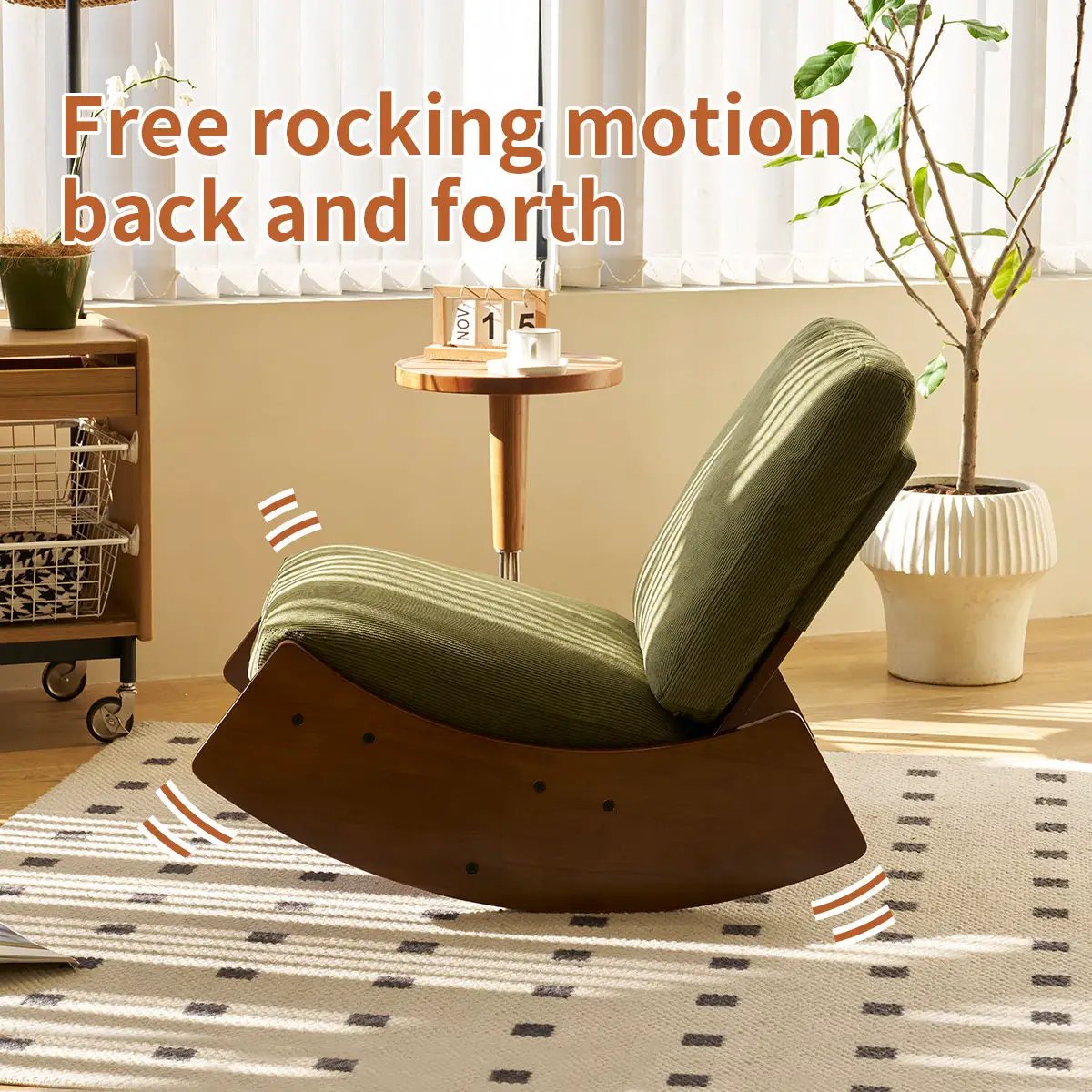 Comfortable High-Quality Upholstery Glider Rocking Chair by Unique Piece Furniture