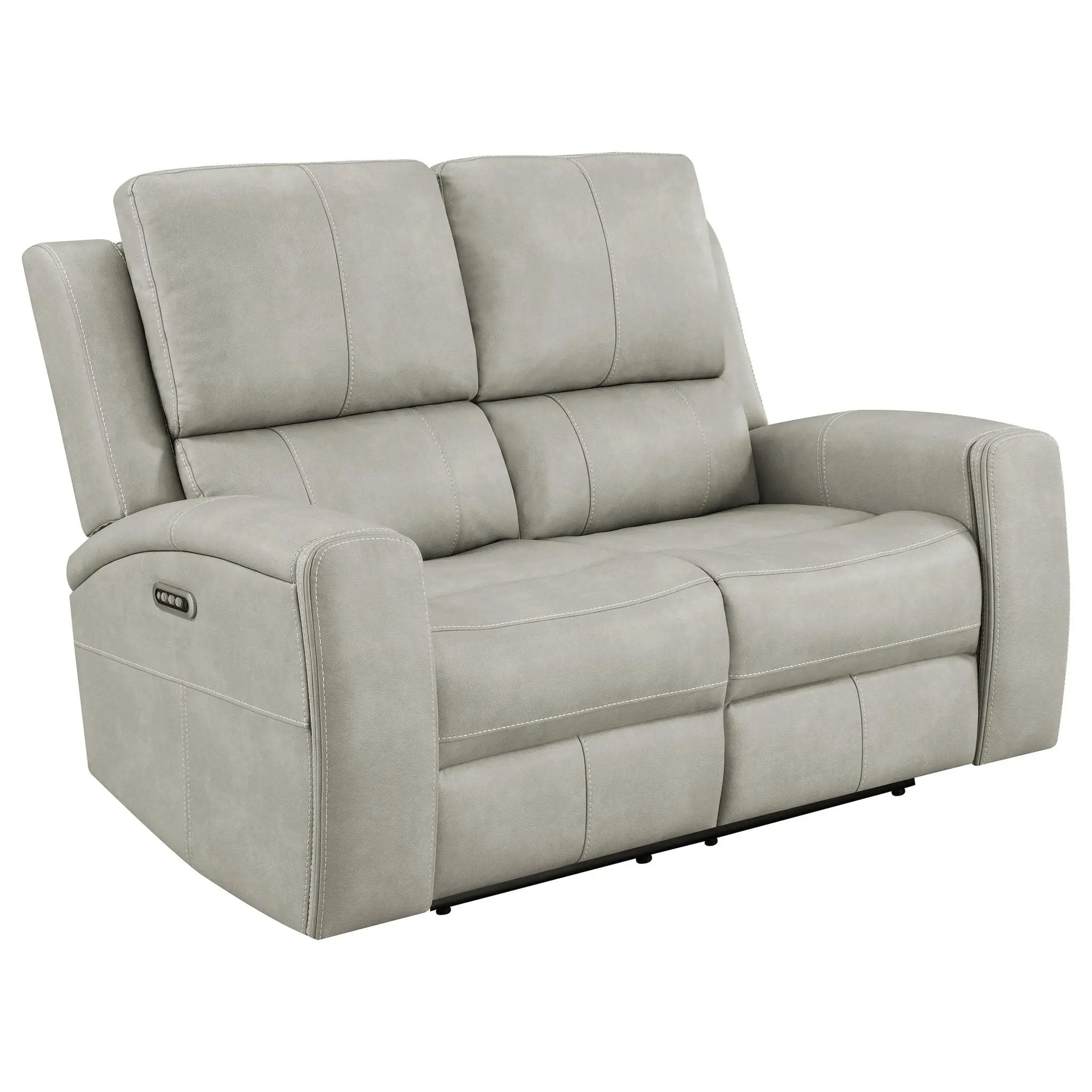 Brickston 2-piece Triple Power Reclining Sofa Set Grey by Unique Piece Furniture