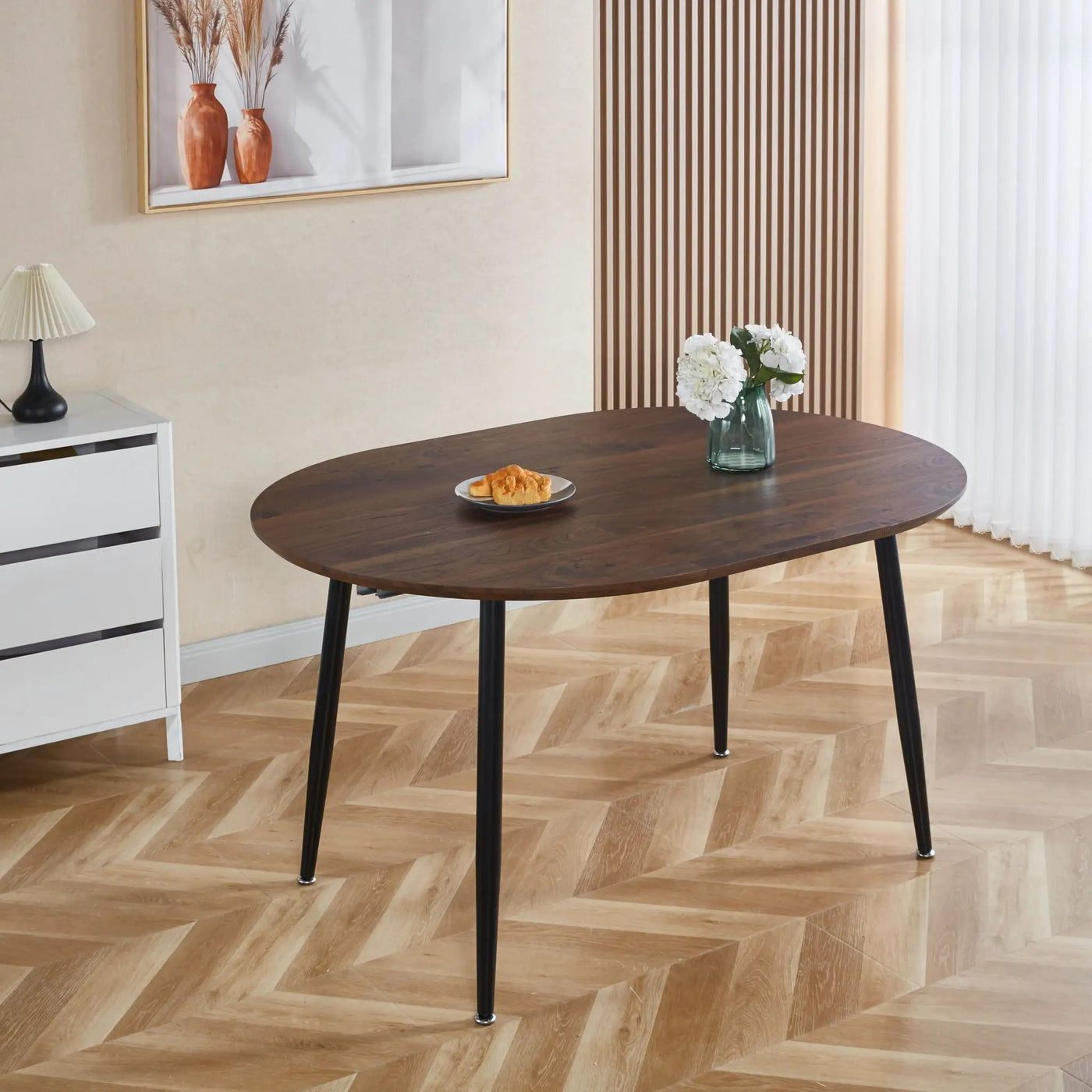Extensible Table, Dining Table, Office Table, Coffee Table Metal Leg by Unique Piece Furniture