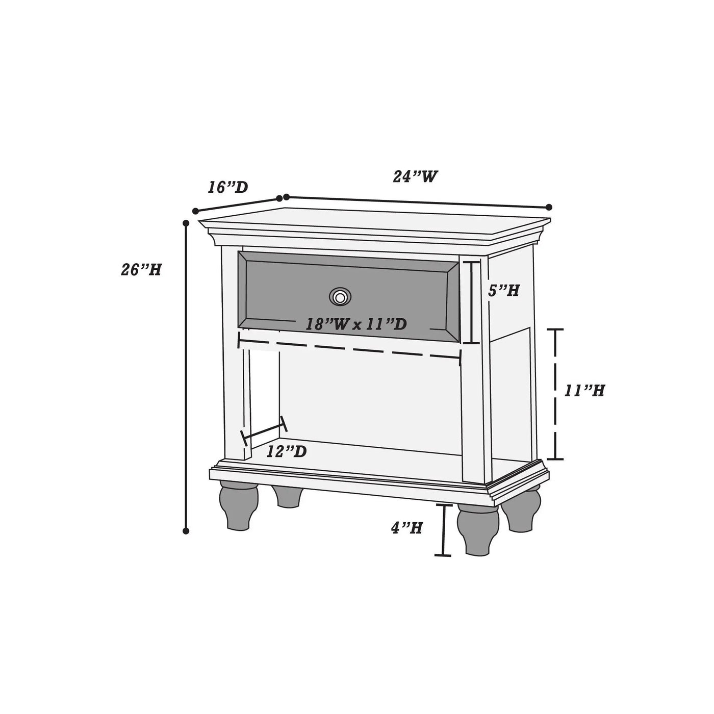 3 Piece Bedroom Set With 2 Nightstands by HouseOfZazla