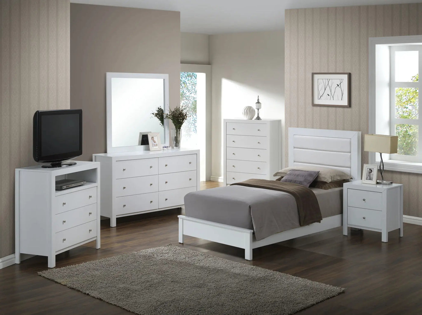 Transitional Modern Design Bed by HouseOfZazla