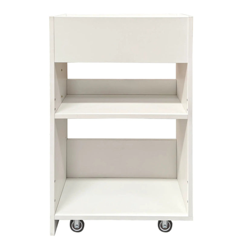 3 Tier Wooden Floor Standing Bookcase with Slide Out Drawer Storage by HouseOfZazla