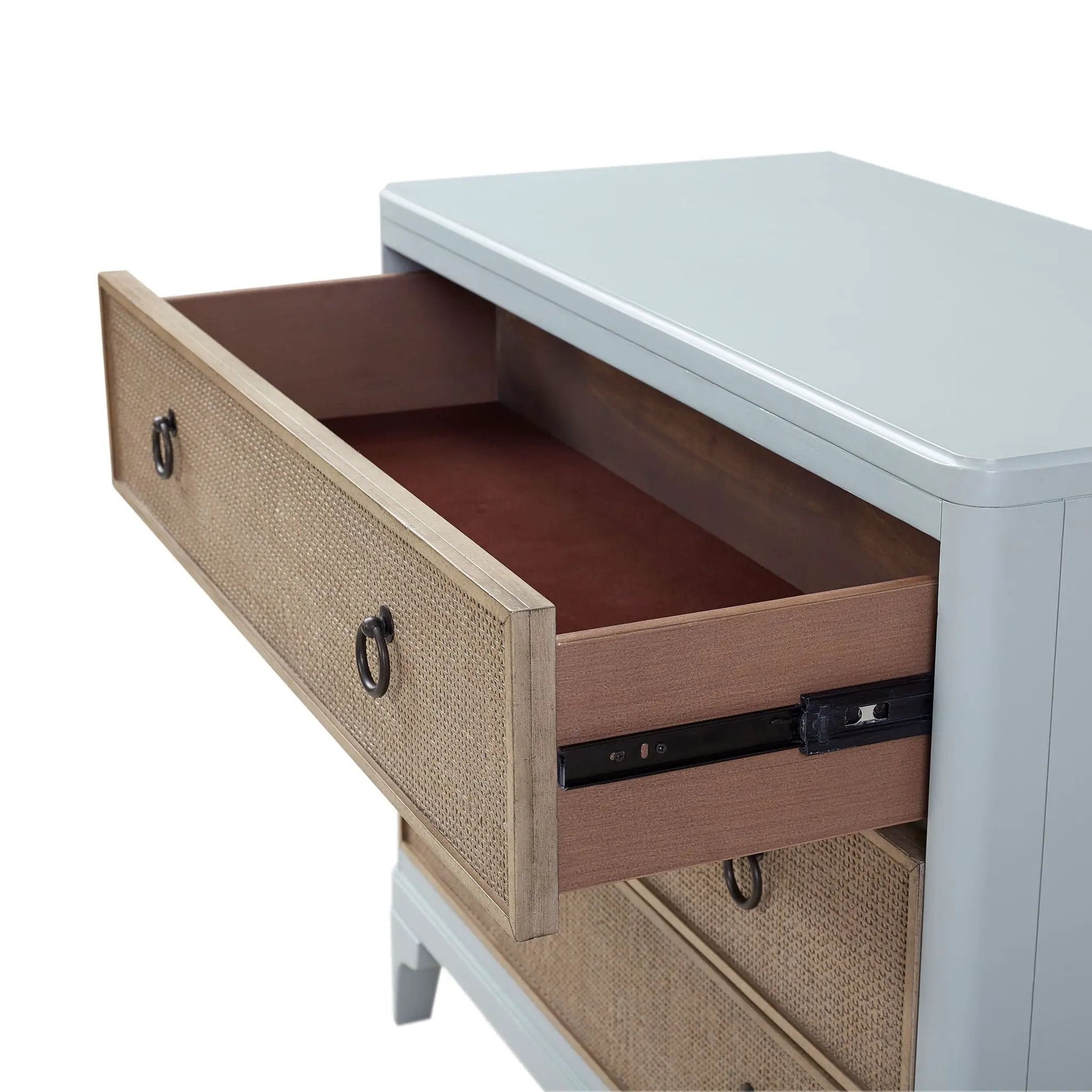 3 Drawers Hall Chest With Cane Fronts