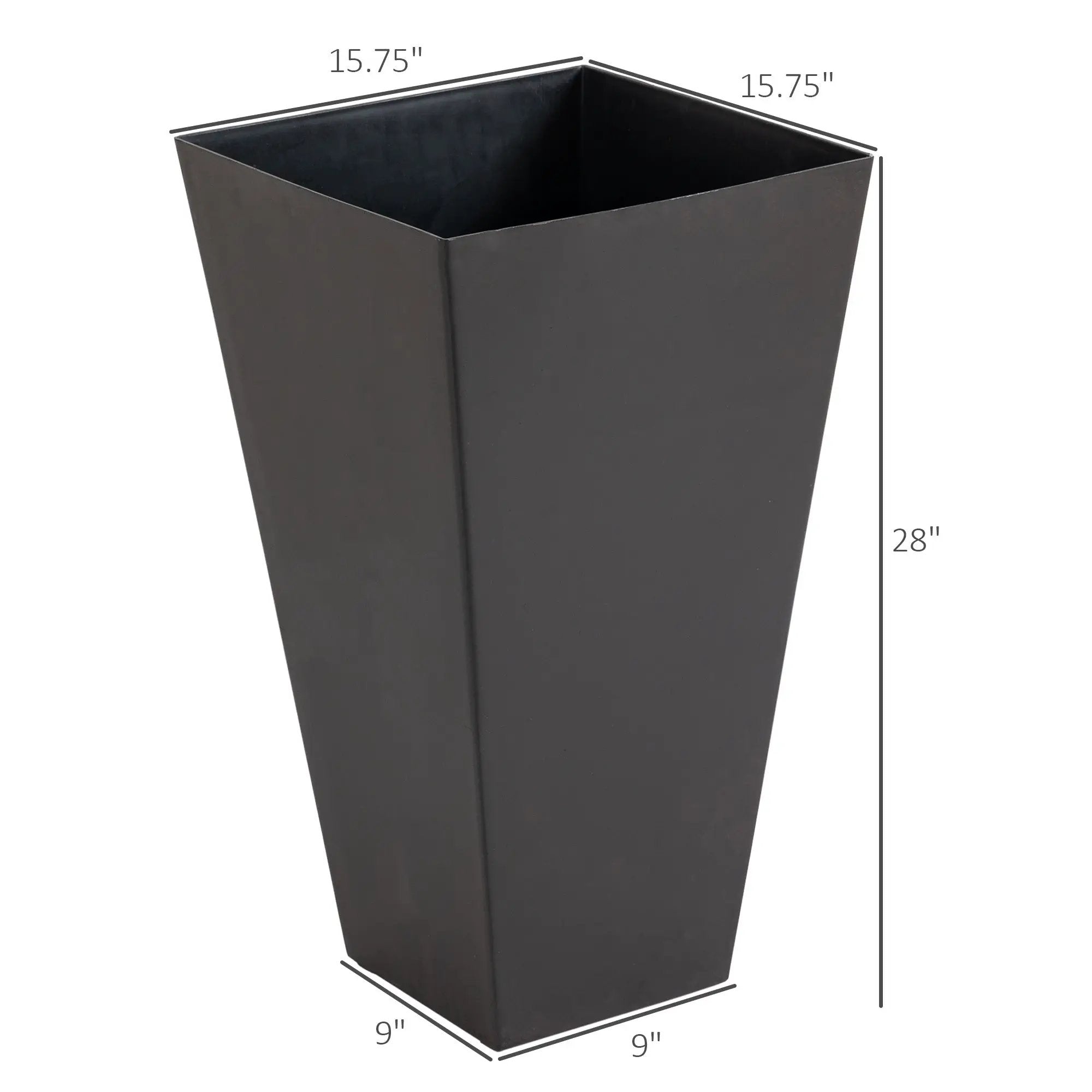 Outsunny Set of 3 Tall Planters with Drainage Hole by HouseOfZazla