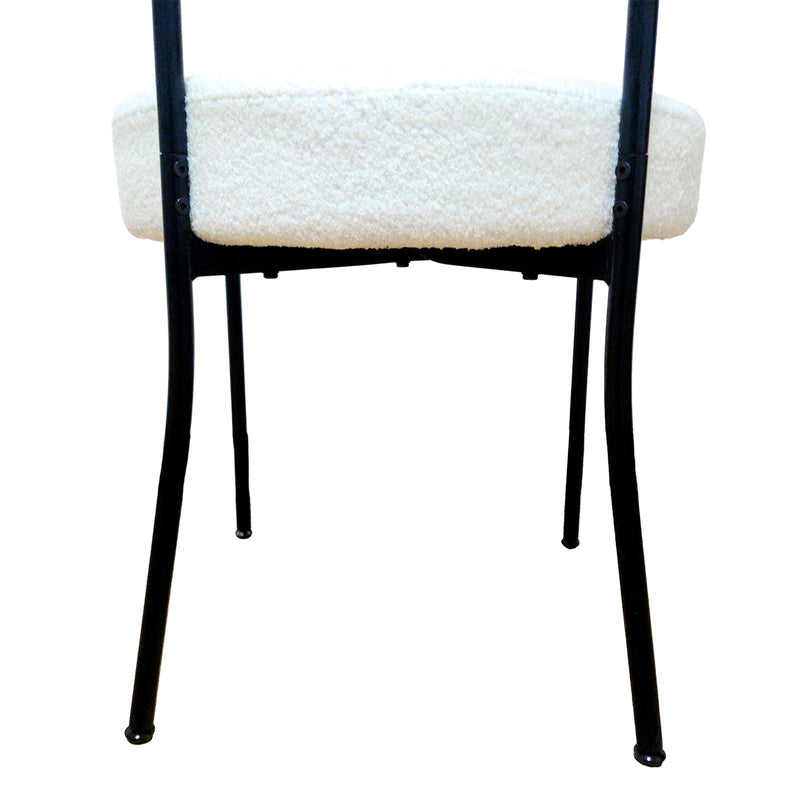 Mid-Century Modern Dining Chair With Curved Backrest