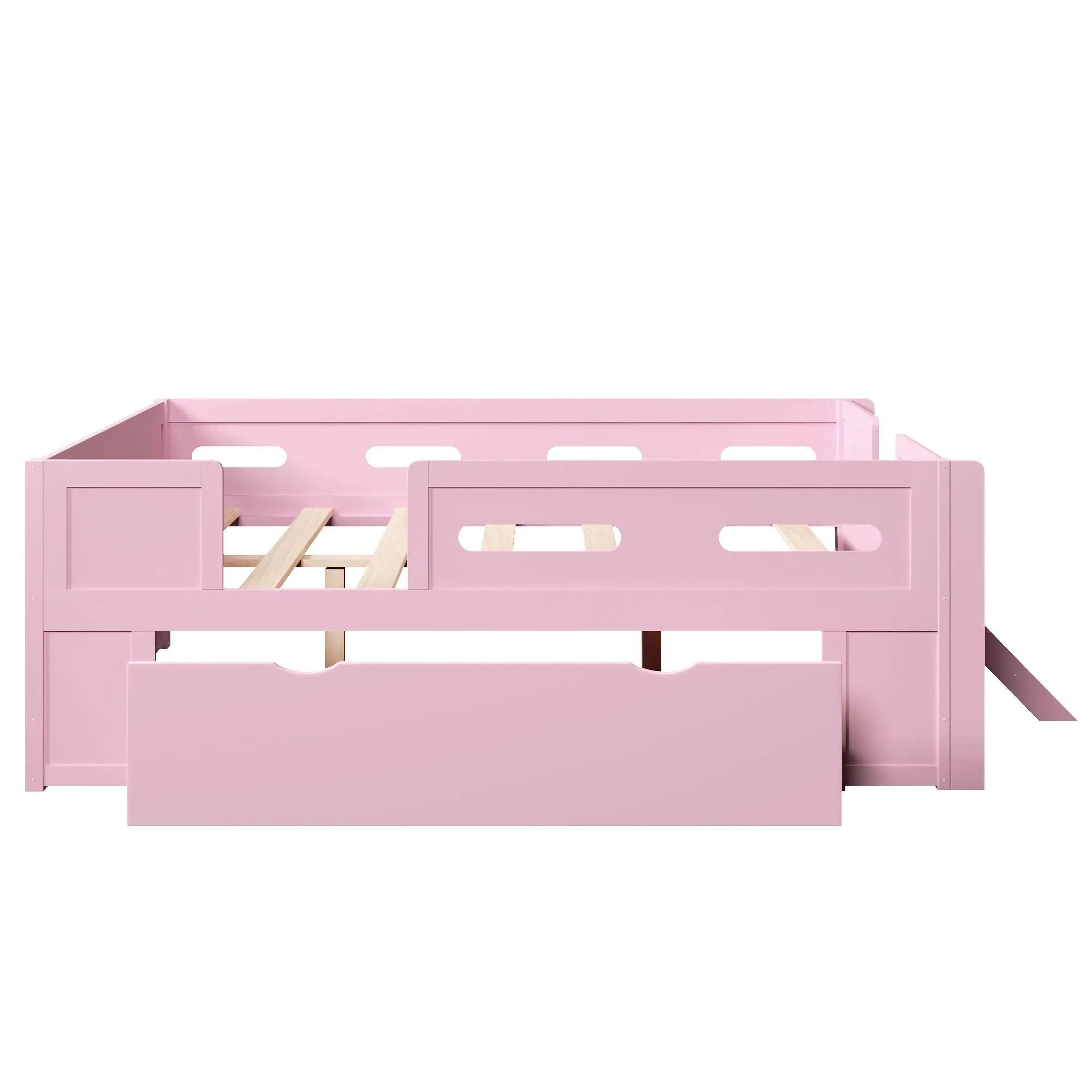 Platform Bed With Guardrail And Drawer by HouseOfZazla